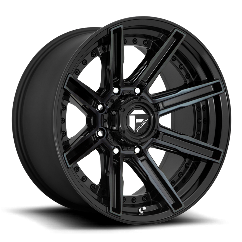 20 x 10 FUEL 1PC ROGUE GLOSS MACHINED DOUBLE DARK TINT - 8X180 - 4.79 BS