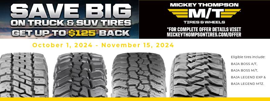 Mickey Thompson Save Big Fall Rewards 2024