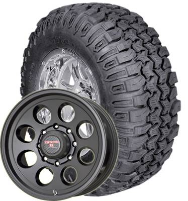 Interco Tire - 33x12.50R16 Interco Trxus MT Radial on DR Tracker II Black Wheels