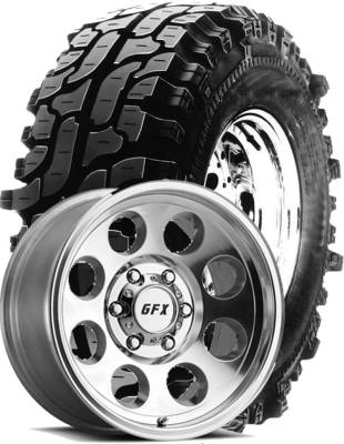 Interco Tire - 35x12.50-15 Interco Thornbird on DR Tracker II Polished Wheels