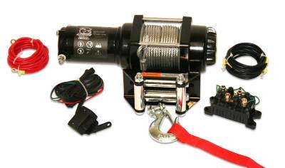 Bulldog Winch - 2500lb ATV Winch, with Mini-Rocker Switch, Mounting Channel, Roller Fairlead