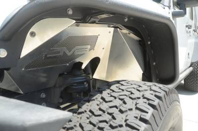 DV8 Offroad - DV8 Aluminum Inner Fender Front Raw Jeep JK