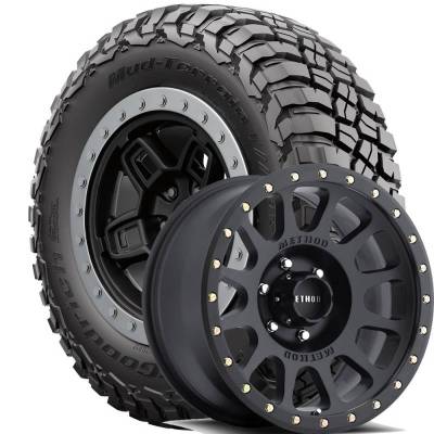 BF Goodrich - 285/70R17 BFG Mud Terrain KM3 on 17x8.5 Method Racing NV305 Black