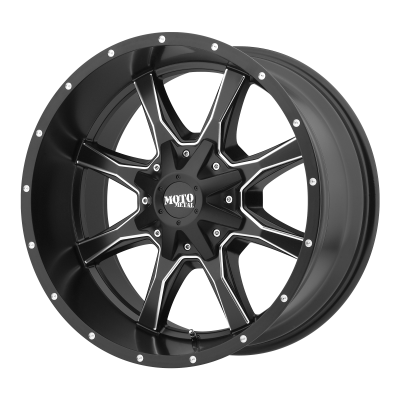 MOTO METAL - 17 x 8 MM MO970 SATIN BLACK MILLED - 8X6.5