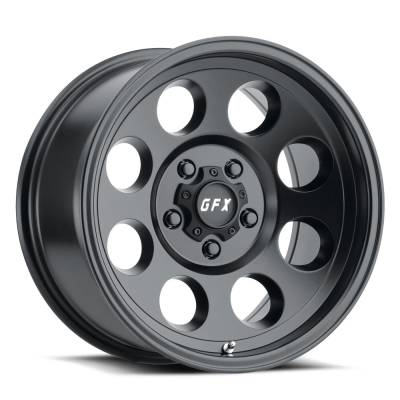 Desert Rattler Aluminum - 17x9 DR Tracker III  Black 5x4.5  -  5" BS