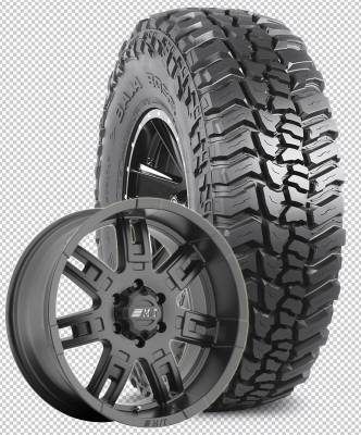 Mickey Thompson - 35X12.50R20LT  M/T BAJA BOSS Tires on M/T Sidebiter II Wheels