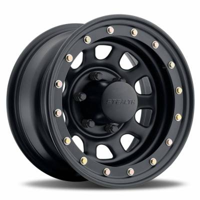 US Wheel - 15X12 Desert Crawler Beadlock -  Satin Black -  5X5.5