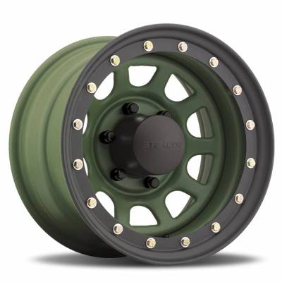 US Wheel - 15X12 Desert Crawler Beadlock -  Camo Green -  5X5.5