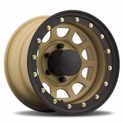 US Wheel - 15X12 Desert Crawler Beadlock -  Desert Sand -  5X5.5