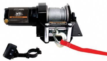 Bulldog Winch - 2000lb ATV Winch with Mini-Rocker Switch, Mounting Channel, Roller Fairlead