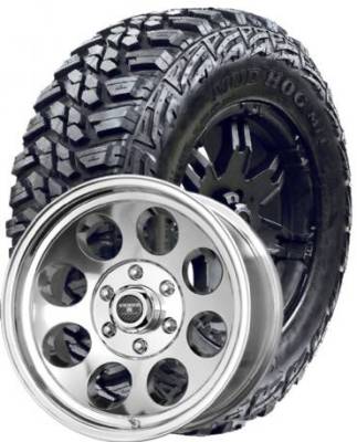 Kanati Tire - LT31X10.5R15 Kanati Mud Hog on Tracker II Polished