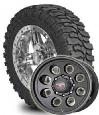 Interco Tire - LT295/70R17 Interco Swamper M-16 on DR Tracker II Black Wheels