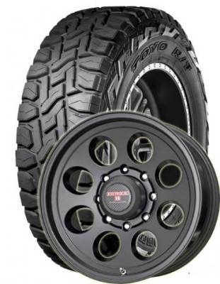 Toyo Tire - 35X12.50R18LT Toyo Open Country R/T Tires on Tracker II Black Wheels