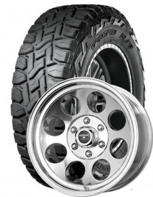 Toyo Tire - 35X12.50R18LT Toyo Open Country R/T Tires on Tracker II Polished Wheels