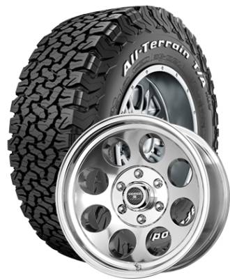 BF Goodrich - 275/70R17 BFG A/T KO2 on Tracker II Polished Wheels