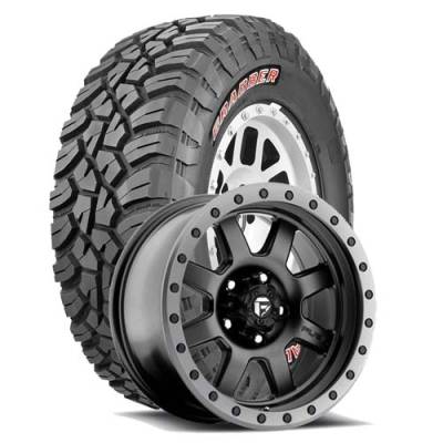 General Tire - LT275/70R18  General Grabber X3 SRL on Fuel Trophy 551 Black Wheels