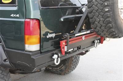 Rock Hard 4X4 - Rock Hard 4x4 Patriot Series Rear Bumper w/ Tire Carrier - Jeep Cherokee XJ