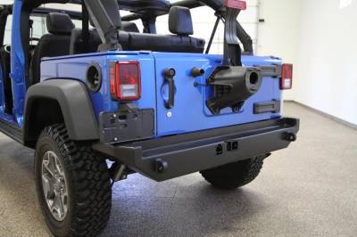 Rock Hard 4X4 - Rock Hard 4x4 Patriot Series Rear Bumper w/o Tire Carrier - Jeep Wrangler JK 2D/4D