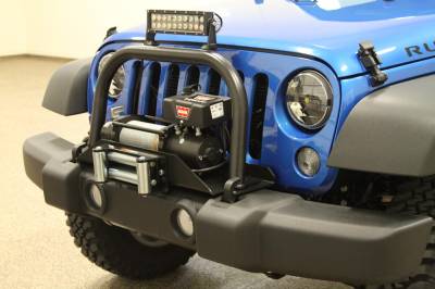 Rock Hard 4X4 - Rock Hard 4X4 Tall Grille Guard and Light Mount Hoop - Jeep Wrangler JK 2D/4D