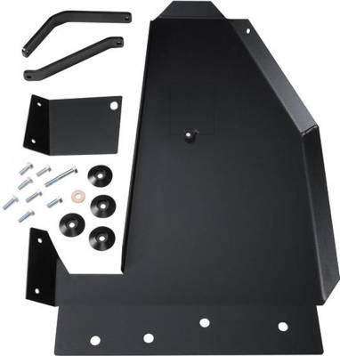 Rock Hard 4X4 - Rock Hard 4X4 Aluminum Oil Pan / Transmission Skid Plate - Short Arm/Factory Suspension - Jeep Wrangler JK 2D/4D