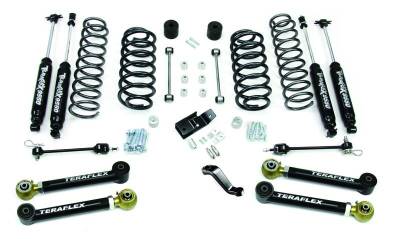 Tera-Flex Suspension - TeraFlex  TJ 4" Lift Kit w/ 4 Lower FlexArms, Trackbar & 9550 Shocks