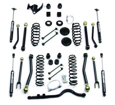 Tera-Flex Suspension - TeraFlex JK 4 Door 4" Lift Kit w/ 8 FlexArms, Trackbar & 9550 Shocks