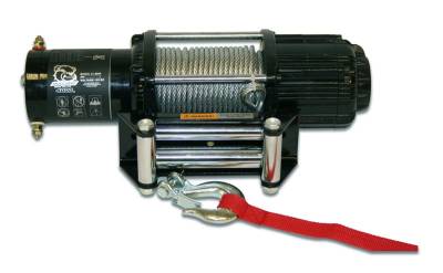 Bulldog Winch - 4000lb UTV/Utility Winch, Two Switches, Mounting Channel, Roller Fairlead