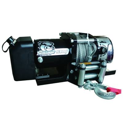 Bulldog Winch - 5800lb Trailer Winch, 55' wire Rope, Roller Fairlead, Mount Plate, Low Profile