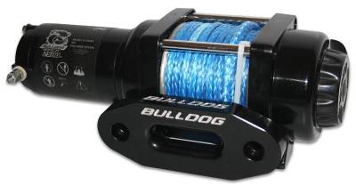 Bulldog Winch - 2500lb ATV Winch w/syn rope, Aluminum Hawse Fairlead, mini-rocker switch, Mount channel