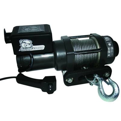 Bulldog Winch - 3400lb Trailer/Utility Winch 45' Wire Rope, Hawse Fairlead, Mount Plate