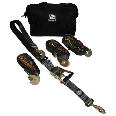 Bulldog Winch - Bulldog 5pc Ratcheting Axle Strap Set - Trailer Tie Downs