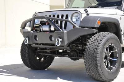 DV8 Offroad - Steel Full Length Front Bumper 07-14 Jeep Wranglers