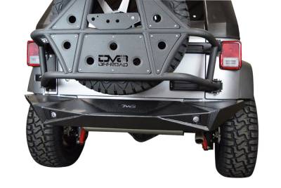 DV8 Offroad - Full Length Rear Bumper 14 for 07-17 JK w/ Lights (Works w/ TC-6)