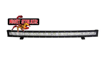 Night Stalker Lighting - Night Stalker Slim Single Row Curved Premium LED Light Bars - 30 In. - 90 Watt