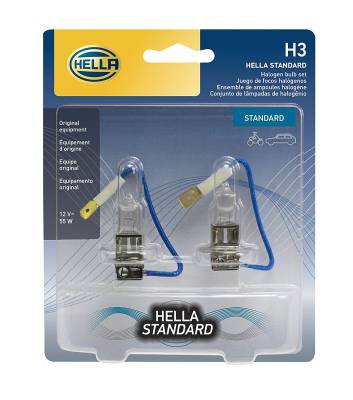 Hella - Hella H3 Halogen Bulb - 100 Watt Pair  -  H3100WTB