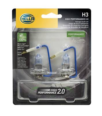 Hella - Hella 2.0 - H3 Extreme White Bulb - 55 Watt Pair  - H32.0TB