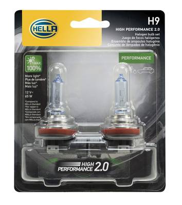 Hella - Hella 2.0 -  H9 Extreme White 65 Watt Bulb Pair -  H92.0TB