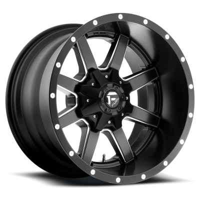 Fuel Wheel - 18 x 12  FUEL 1PC MAVERICK MATTE BLACK MILLED - 5X4.5/5.0 - 4.77 BS