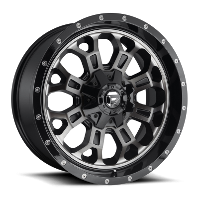 Fuel Wheel - 17 x 9  FUEL 1PC CRUSH GLOSS MACHINED DOUBLE DARK TINT - 5X4.5/5.0 - 4.53 BS