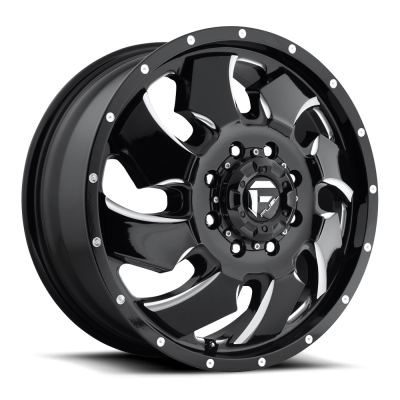 Fuel Wheel - 20 x 8.25  FUEL 1PC CLEAVER GLOSS BLACK MILLED - 8X170 - -2.3 BS