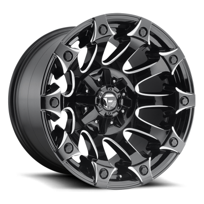 Fuel Wheel - 18 x 9  FUEL 1PC BATTLE AXE GLOSS BLACK MILLED - 5X4.5/5.0 - 4.53 BS