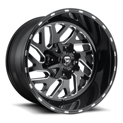 Fuel Wheel - 17 x 9  FUEL 1PC TRITON GLOSS BLACK MILLED - 5X4.5/5.0 - 4.53 BS