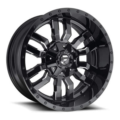 Fuel Wheel - 17 x 9  FUEL 1PC SLEDGE GLOSS BLACK MILLED - 5X4.5/5.0 - 4.53 BS