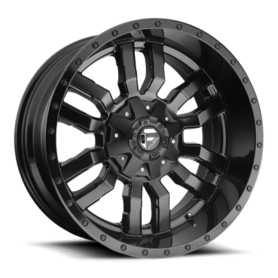 Fuel Wheel - 17 x 9  FUEL 1PC SLEDGE MATTE BLACK GLOSS BLACK LIP - 5X4.5/5.0 - 4.53 BS