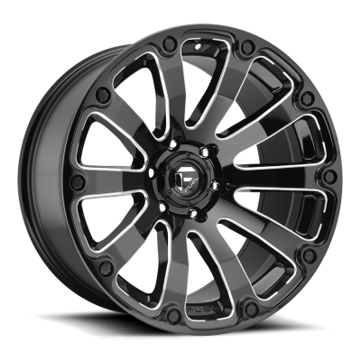 Fuel Wheel - 20 x 9  FUEL 1PC DIESEL GLOSS BLACK MILLED - 6X5.5 - 5.79 BS