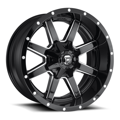 Fuel Wheel - 17 x 9  FUEL 1PC MAVERICK GLOSS BLACK MILLED - 6X135/5.5 - 4.53 BS