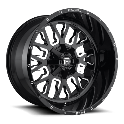 Fuel Wheel - 17 x 9  FUEL 1PC STROKE GLOSS BLACK MILLED - 5X5.5/150 - 5.04 BS