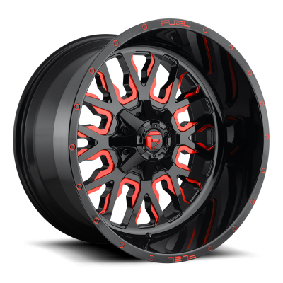 Fuel Wheel - 18 x 9  FUEL 1PC STROKE GLOSS BLACK RED TINTED CLEAR - 5X5.5/150 - 5.79 BS