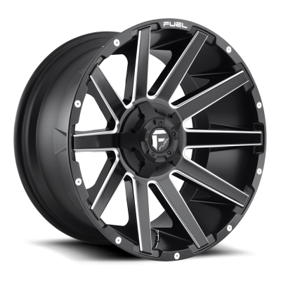 Fuel Wheel - 18 x 9  FUEL 1PC CONTRA MATTE BLACK MILLED - 6X135/5.5 - 4.53 BS