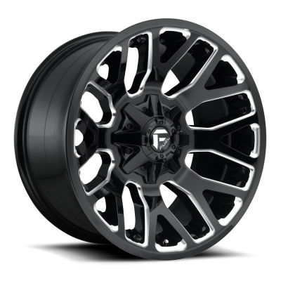 Fuel Wheel - 20 x 10  FUEL 1PC WARRIOR GLOSS BLACK MILLED - 5X5.5/150 - 4.79 BS